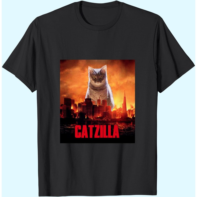 T-shirt Premium Catzilla pour Amateurs de Chats et de Chatons — T-shirts pour hommes