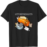 Antidepressants Cat Happy Pill T-Shirt for Men — Mens T Shirts
