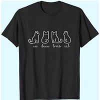 T-shirt pour hommes Abstract Un Deux Trois Cat French Kitty — T-shirts pour hommes