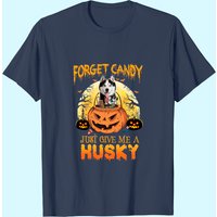 T-shirt Husky Dog Candy Pumpkin pour hommes