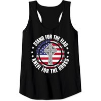 T-shirt sans manches Stand for the Flag Kneel for the Cross pour hommes