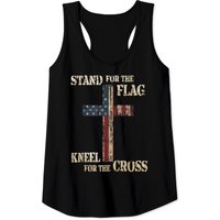 Stand For The Flag Kneel For The Cross - Faith US Patriotic Tank Top — Mens T Shirts