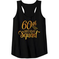 60th Birthday Squad Party Yellow Gold Tank Top for Men