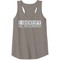 Débardeur I Identify As Vaccinated pour hommes en noir — T-shirts pour hommes