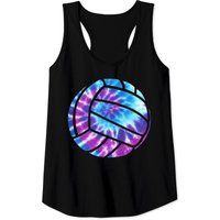 Volleyball Tie Dye Blue Purple Tank Top for Men