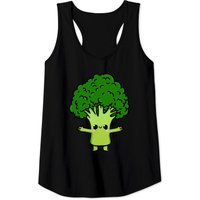 Débardeur Kawaii Broccoli pour hommes en noir — T-shirts pour hommes