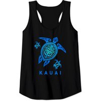 Kauai Hawaii Sea Blue Tribal Turtle Tank Top for Men — Mens T Shirts