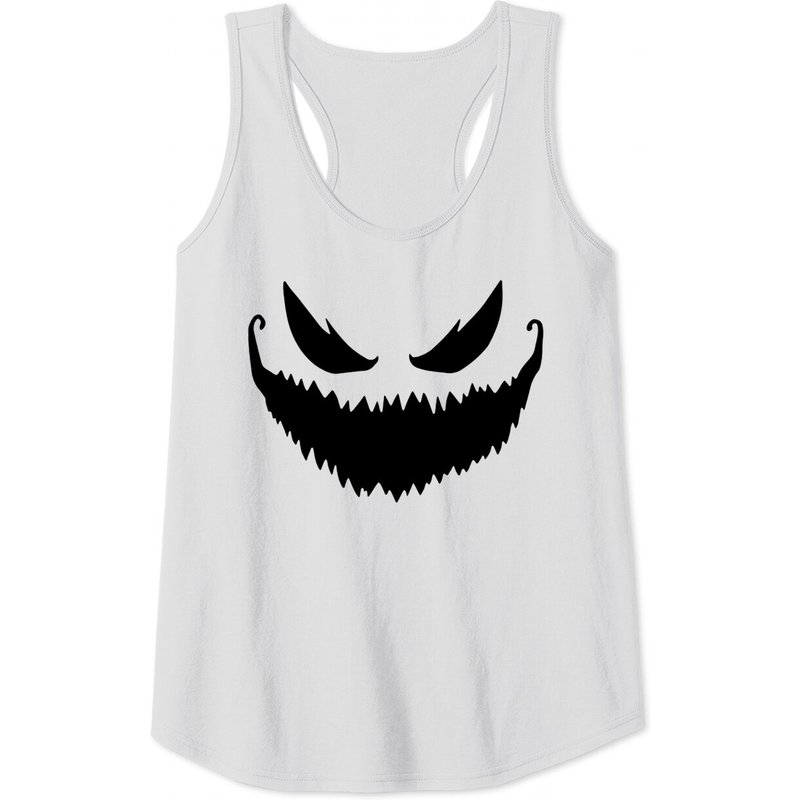 Débardeur Pumpkin Jack O Lantern Face pour hommes en gris foncé