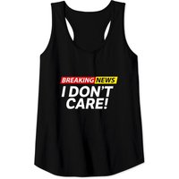 Débardeur Breaking News I Don't Care pour hommes en noir — T-shirts pour hommes
