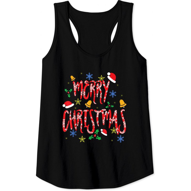 Débardeur Joyeux Noël pour hommes en noir — T-shirts pour hommes