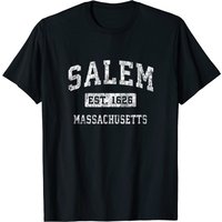 T-shirt design sportif vintage établi de Salem Massachusetts — T-shirts pour hommes