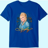 T-shirt pour hommes Dolly Parton Denim Smile en noir — T-shirts pour hommes