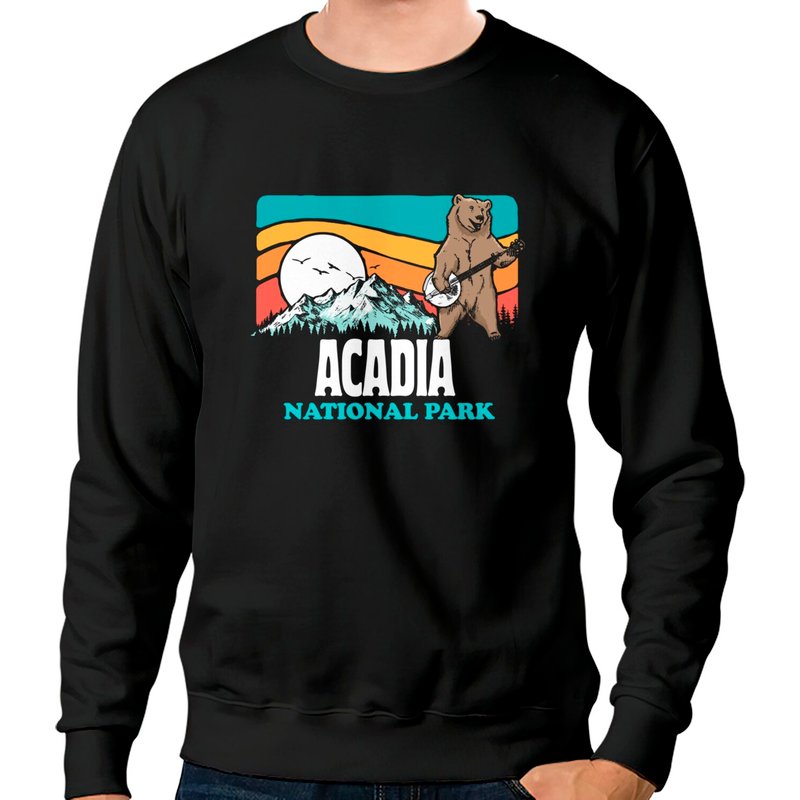 Acadia National Park Banjo Bear Unisex Sweatshirt
