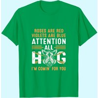 Rose Sont Rouges Violettes Sont Bleues Hog Je Viens Pour Toi T-Shirt — T-shirts pour hommes