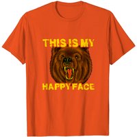 T-shirt Grizzly Bear "This Is My Happy Face" pour hommes — T-shirts pour hommes