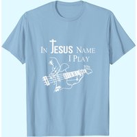 T-shirt pour hommes In Jesus Name I Play Guitar — T-shirts pour hommes