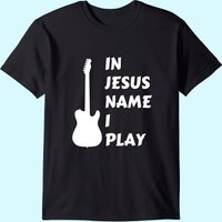 T-shirt In Jesus Name I Play Christian Faith pour hommes — T-shirts pour hommes