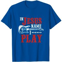 T-shirt pour hommes In Jesus Name I Play Guitar — T-shirts pour hommes