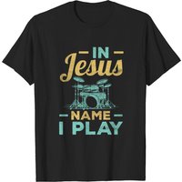 T-shirt Drummer And Jesus pour hommes — T-shirts pour hommes
