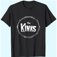 T-shirt de groupe musical The Kinks pour hommes en noir