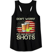 T-shirt débardeur Don't Worry I've Had Both My Shots Drapeau Américain