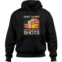Hoodie Drapeau Américain Don't Worry I've Had Both My Shots — Sweats à capuche pour hommes