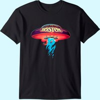 T-shirt doux pour hommes de Boston Rock Band en noir