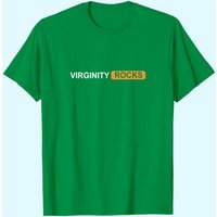 Virginity Rocks T-Shirt for Men in Black