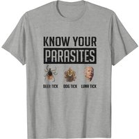 Know Your Parasites T-shirt - Deer Tick, Dog Tick, Luna Tick — Mens T Shirts