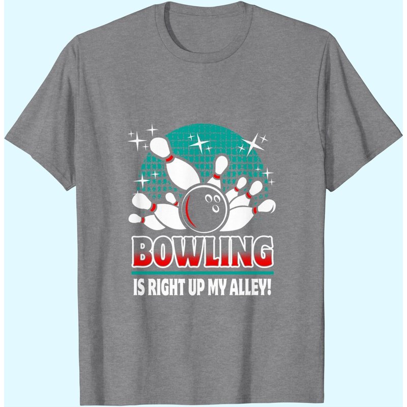 T-shirt Bowling Is Right Up My Alley pour hommes — T-shirts pour hommes