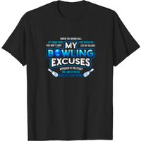 T-shirt amusant My Bowling Excuses pour hommes
