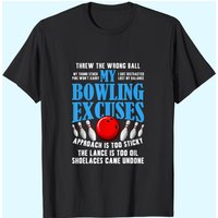 T-shirt Mes Excuses de Bowling pour Hommes
