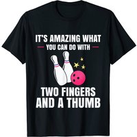 T-shirt de Bowling Deux Doigts et Un Pouce pour Hommes — T-shirts pour hommes