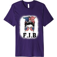 Pro America FJB American Flag Messy Bun T-Shirt for Men