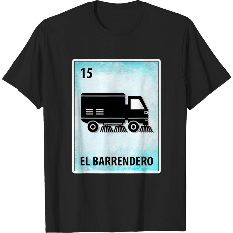 El Barrendero Mexican Street Sweeper Cards Driver T-Shirt for Men — Mens T Shirts