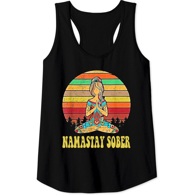 Namastay Sober NA AA 12 Step Recovery Tank Top for Men — Mens T Shirts