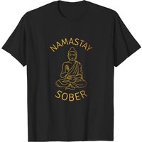 T-shirt Namastay Sober NA AA 12 Étapes Méditation Récupération pour Hommes — T-shirts pour hommes