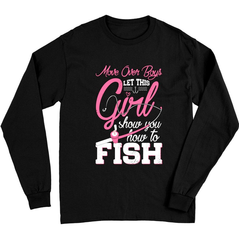 Laissez cette fille vous montrer comment attraper des poissons - Manches longues — T-shirts pour hommes
