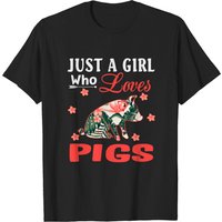 Juste une fille qui aime les cochons T-shirt pour hommes