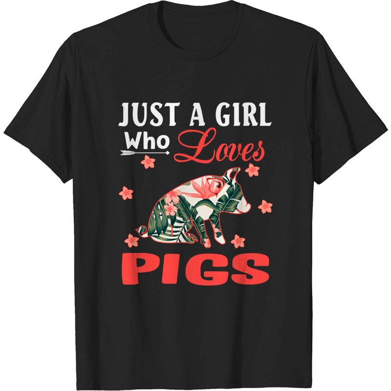 Juste une fille qui aime les cochons T-shirt pour hommes — T-shirts pour hommes
