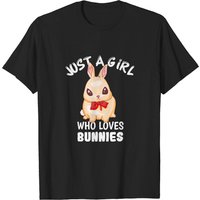 Just A Girl Who Loves Bunnies Rabbit Anime T-Shirt for Men