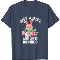 Just A Girl Who Loves Bunnies Rabbit Anime T-Shirt for Men
