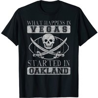 T-shirt Football What Happens In Vegas Started In Oakland — T-shirts pour hommes