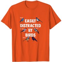 Easily Distracted By Birds Passerine Birds T-Shirt for Men — Mens T Shirts