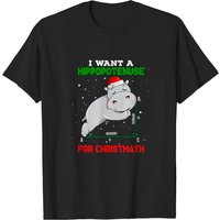 Math Christmas Pajama I Want A Hippopotenuse T-Shirt for Men — Mens T Shirts