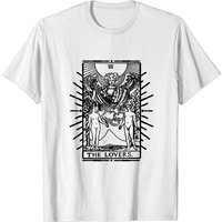 Vintage Tarot Card The Lovers Occult T-Shirt for Men