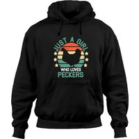Juste une fille qui aime les poules Hoodie Pullover — Sweats à capuche pour hommes