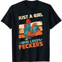 Juste une fille qui aime les poules T-shirt vintage de fermier — T-shirts pour hommes