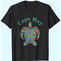 Cape May Tribal Turtle T-Shirt for Men in Black — Mens T Shirts