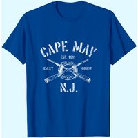 T-shirt Nautique Vintage de Cape May New Jersey pour Hommes